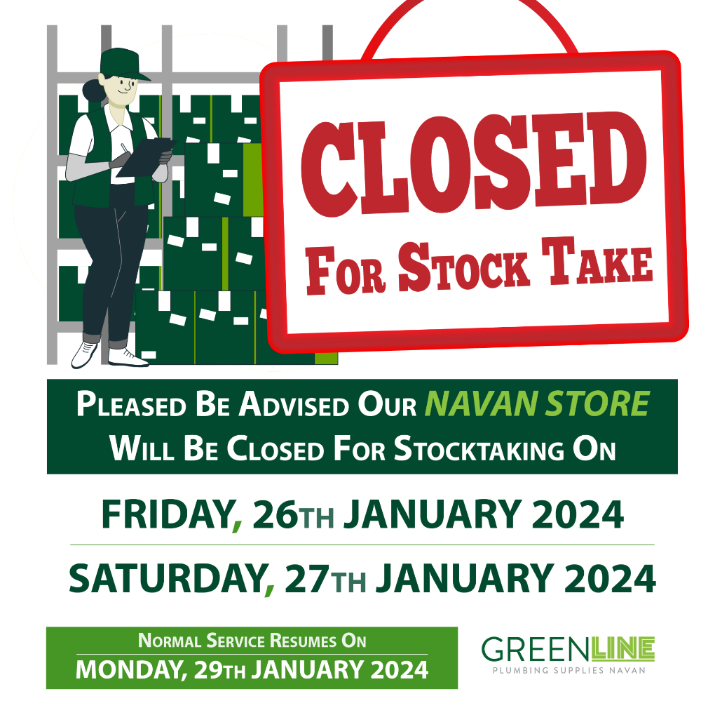 Stocktake Navan Store | January 26th & 27th, 2024